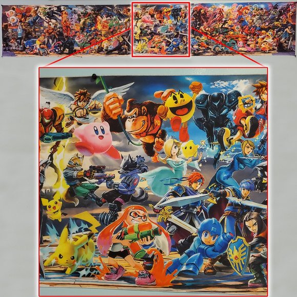 8 foot Super Smash Bros. Ultimate Mural Everyone Is Here! banner tapestry flag - Picture 6 of 10